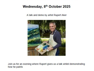 WI October Meeting- Talk & Demo by Artist Rupert Aker
